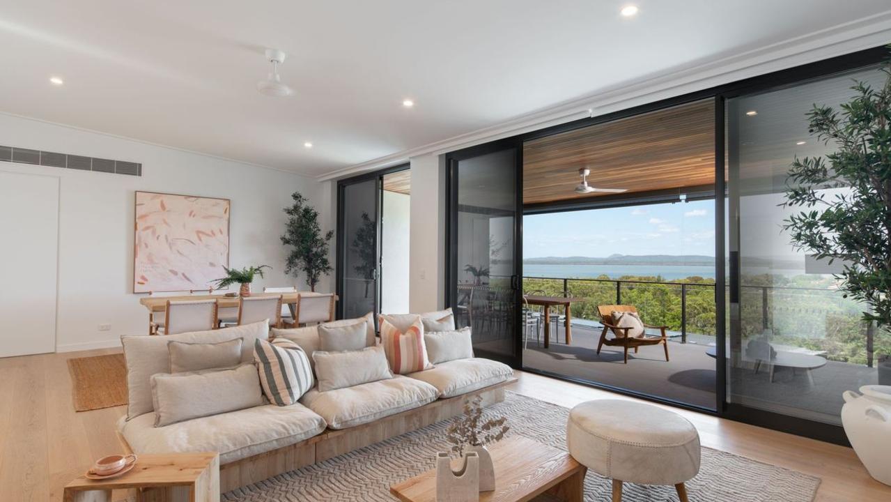 One of the three remaining $2 million plus luxury apartments available at Parkridge Noosa with views overlooking Lake Weyba.