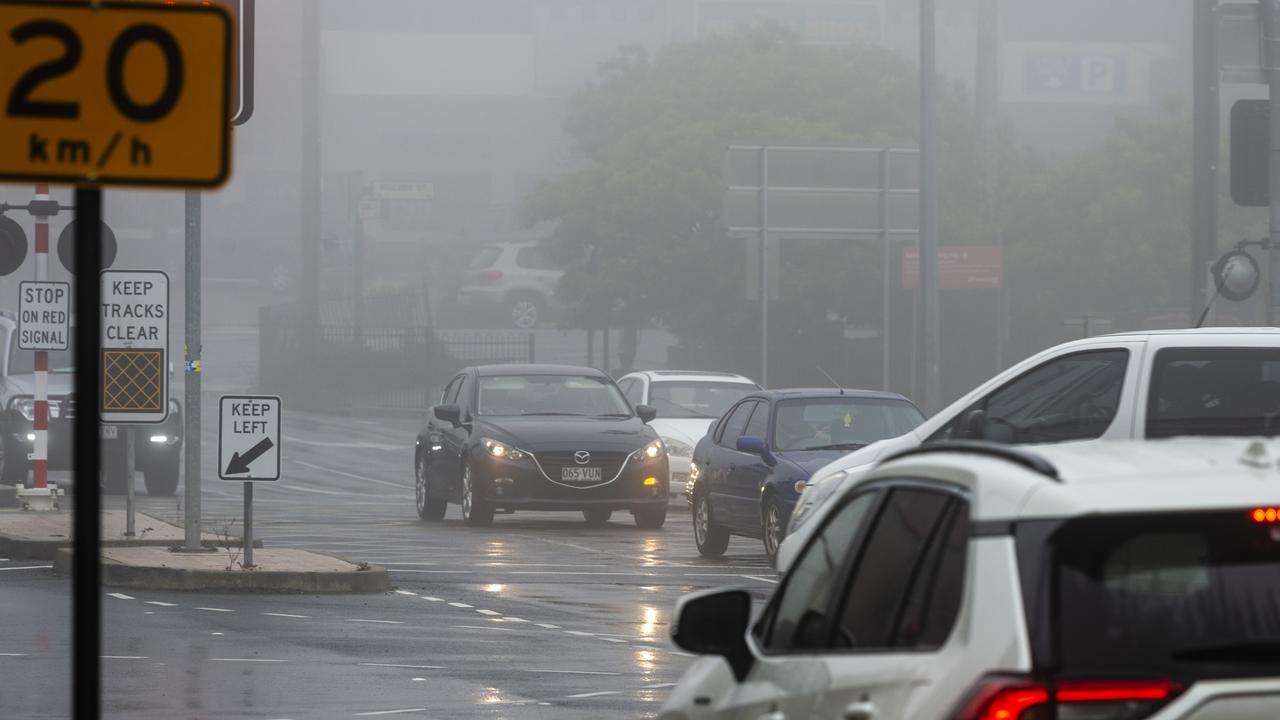 Toowoomba residents have woken up to wet and foggy weather, Thursday, March 3, 2022. Picture: Kevin Farmer