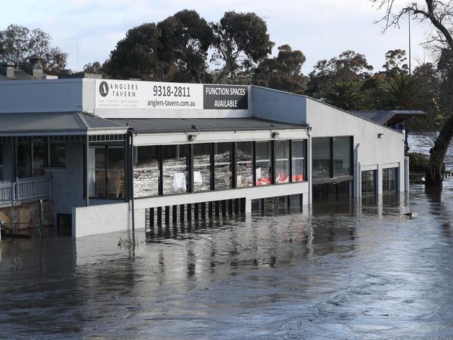 MELBOURNE, AUSTRALIA. NewsWire Photos,  OCTOBER 14, 2022. The Anglers Tavern in Maribyrnong has been flooded after a large rain system swept across Victoria. -   Picture: NCA NewsWire / David Crosling