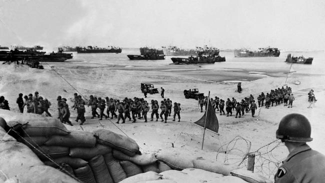 Allied forces land in Normandy on June 6, 1944. Picture: US National Archives / AFP