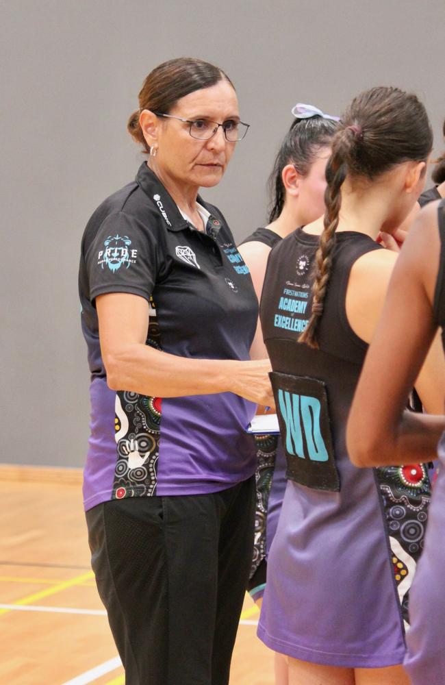 First Nations Academy of Excellence coach Sharon Finnan-White. Picture: Shaantel Hampson / TCNAI