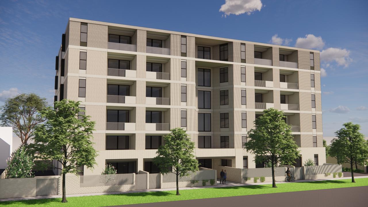 Artist impression of new $23m Housing Trust apartment complex to house 96 people at Camden Park.