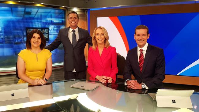 NBN News presenters Kate Haberfield, Gavin Morris, Natasha Beyersdorf and Paul Lobb. Morris will join Beyersdorf as the faces of NBN News.