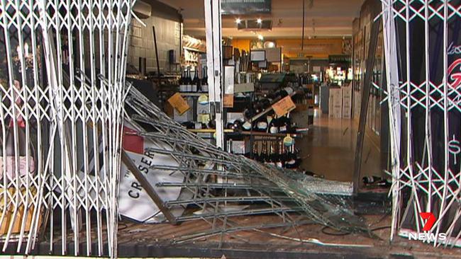 The thirsty thieves stole alcohol and fled. Picture: 7 News