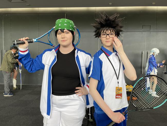 Annabelle and Hana at the 2024 PAX Aus Convention at the Melbourne Convention and Exhibition Centre. Picture: Himangi Singh