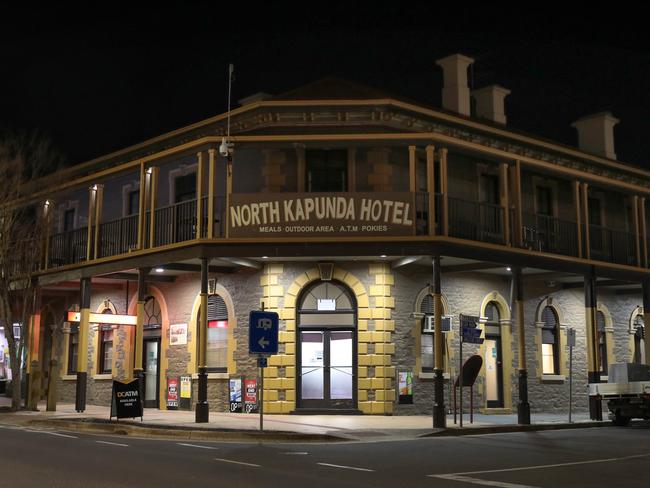 Ghosts in Lockdown - Tiani Leis, co-owner of the North Kapunda Hotel, has motion sensor cameras set up in several of the old rooms and halls throughout the hotel, where stories of ghost sightings, strange sounds etc., have persisted for years. 30 July 2021. Picture Dean Martin