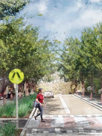 A concept plan of the new streetscape upgrades on Lindfield Ave.