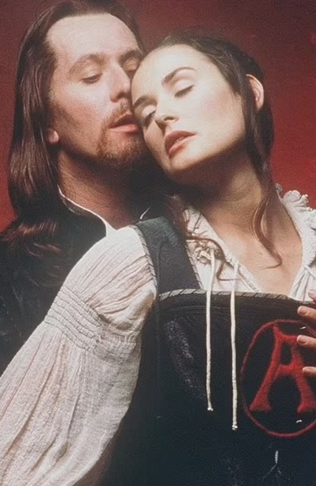Gary Oldman and Demi Moore in A Scarlett Letter.