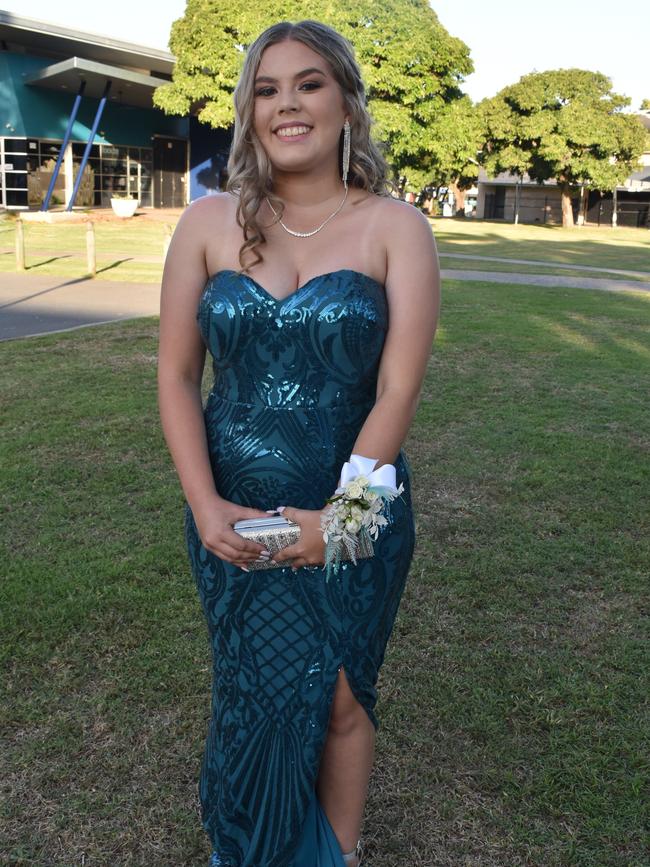 Alarna Macdonald at the Sarina State High School formal at the MECC, Mackay, on Thursday November 19. Picture: Zizi Averill
