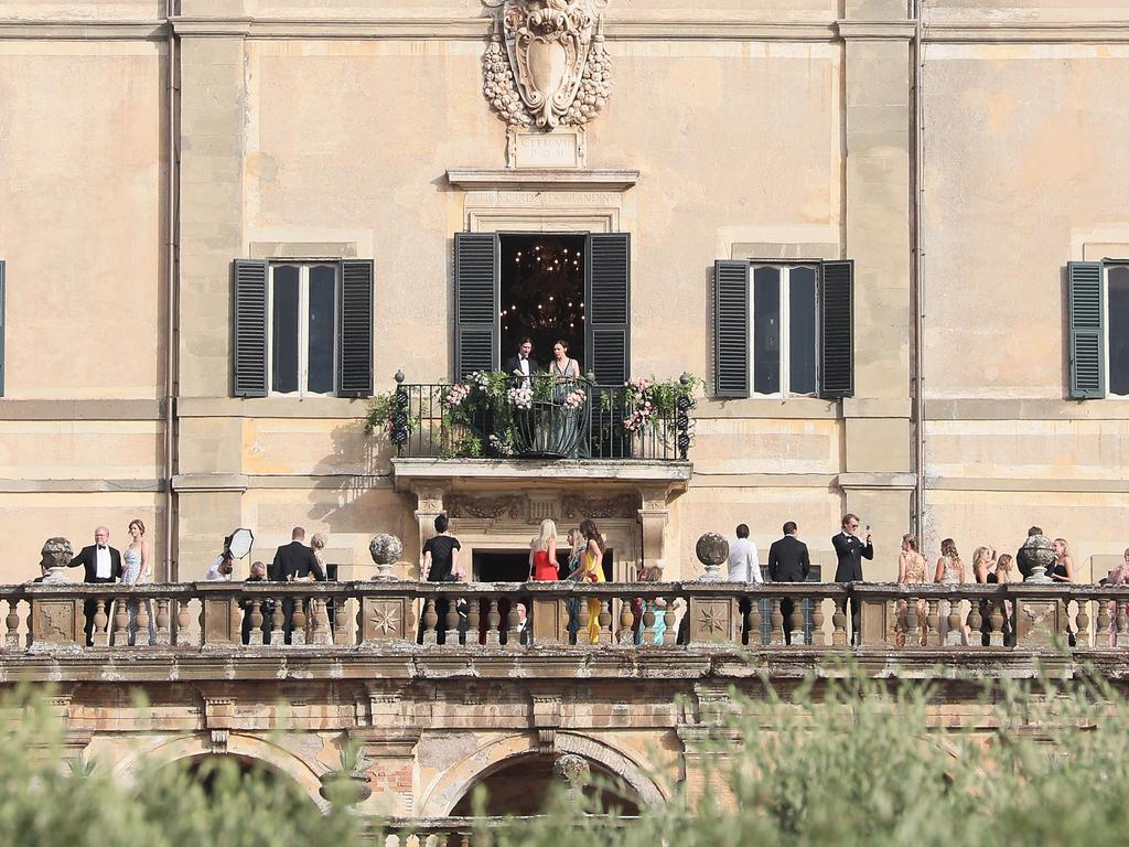 Guests attend the Kitty Spencer and Michael Lewis wedding at Villa Aldo Brandini on July 24, 2021 in Frascati, Italy. Picture: Ernesto Ruscio/GC Images
