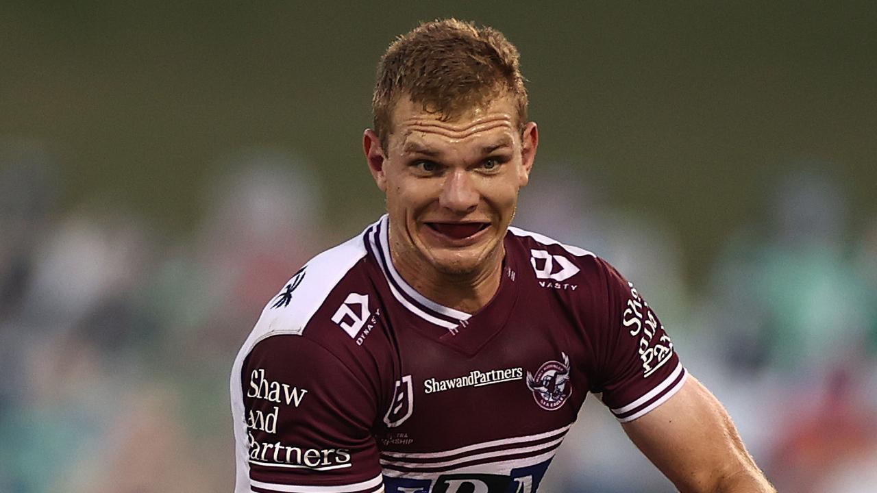 Tom Trbojevic is locked in at Manly until the end of 2026. Picture: Cameron Spencer/Getty Images