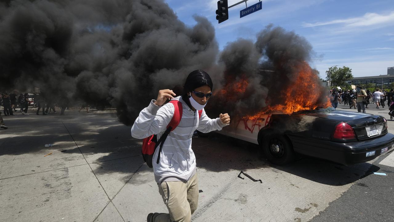 Protesters say the police are using aggressive tactics. Picture: AP Photo/Ringo H.W. Chiu