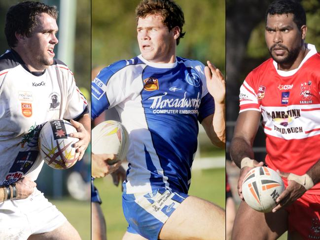 DREAM TEAM ASSEMBLED: Lower Clarence Magpies man Ryan Binge, Grafton Ghosts product Anthony Don and South Grafton Rebels star Hughie Stanley were all voted into the Clarence Valley Dream Team of the Decade. Photos: Matt Elkerton, Debrah Novak