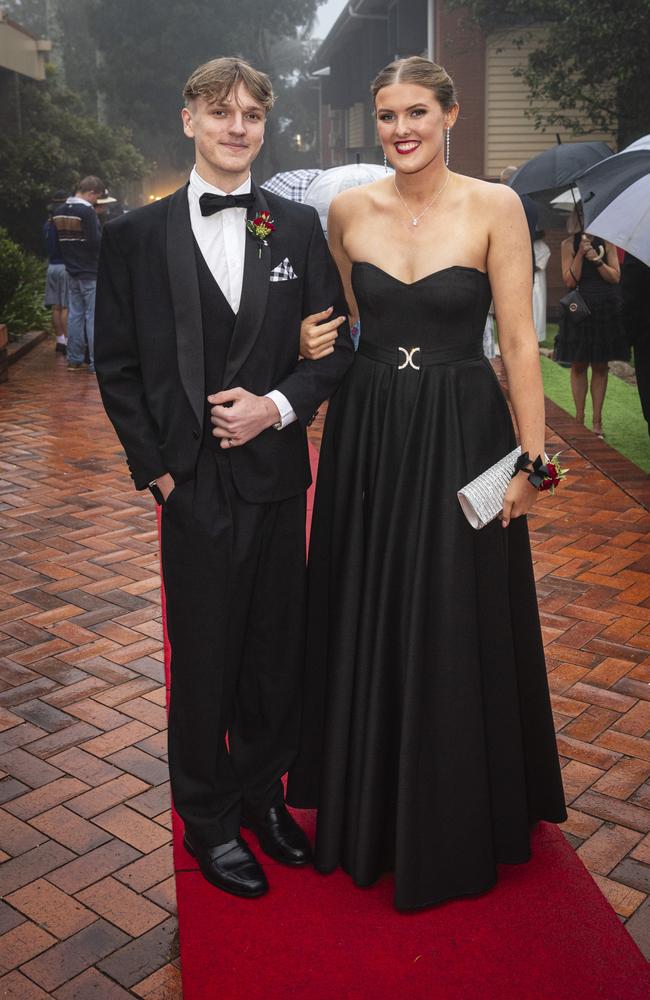 George Smolenski partners Amy Williams at Fairholme College formal, Wednesday, March 27, 2024. Picture: Kevin Farmer