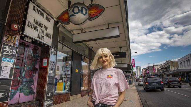 Pixie Weyand, owner of Brisbane music venue The Zoo, says ‘initially it was hard; I felt like I was the fun police, asking people to sit down’. Picture: Glenn Hunt