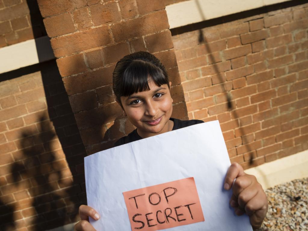 Shanaya Bhardwaj after performing in a speech and drama section of the 77th City of Toowoomba Eisteddfod at Empire Theatres, Sunday, July 30, 2023. Picture: Kevin Farmer