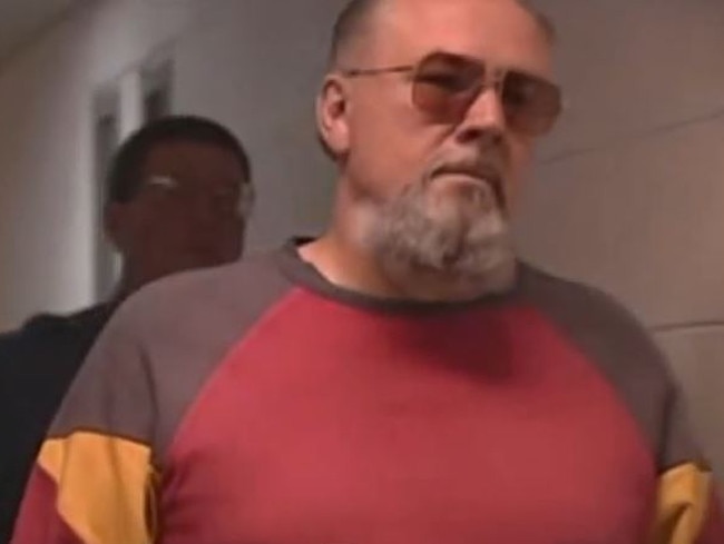 Kuklinski walks towards his TV documentary interview inside Trenton State Prison. Pic: Courtesy HBO