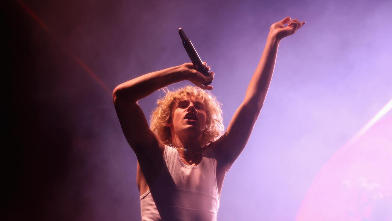 The Kid Laroi performs at Qudos Bank Arena. Picture: Cameron Spencer/Getty Images.