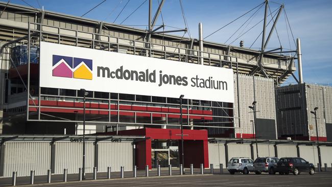 McDonald Jones Stadium will operate as a Covid testing clinic. Picture: Troy Snook.