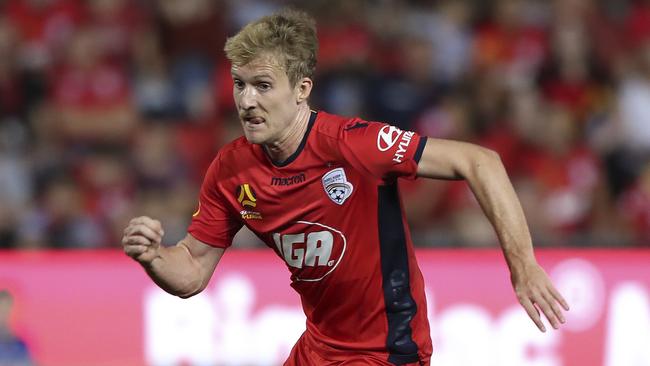 Adelaide United winger Ben Halloran will hit the road for the Reds’ Victorian pre-season camp. Picture: Sarah Reed