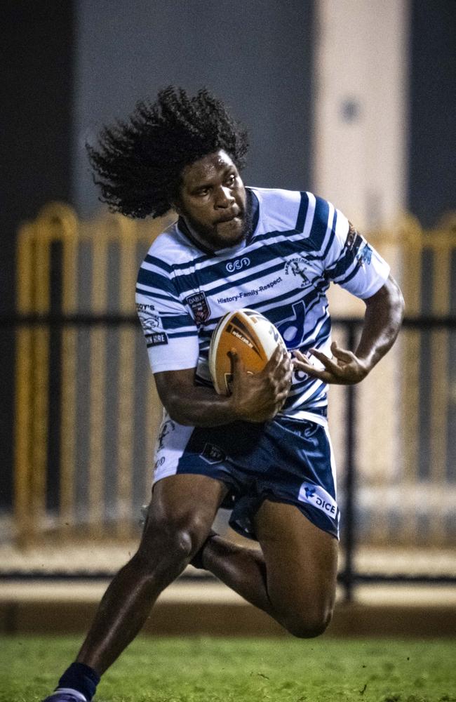 Darwin Brothers player Caleb Niki playing in the 2024 NRL NT season. Picture: Patch Clapp / NRL NT
