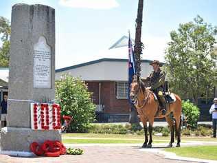 ARMISTICE CENTENARY: Residents of Roma turn out to pay tribute to those who have served. Picture: James Liveris