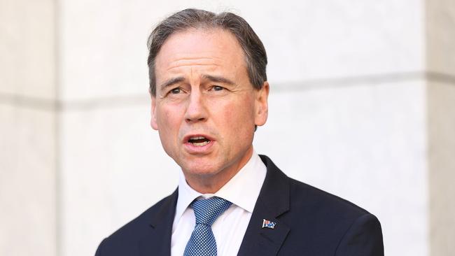 Health Minister Greg Hunt announced on Sunday more than 400,000 doses of Pfizer and Moderna would be pumped into Melbourne’s north and west. Picture: NCA NewsWire / Gary Ramage