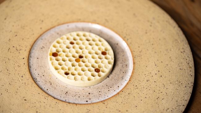 The white chocolate panna cotta.