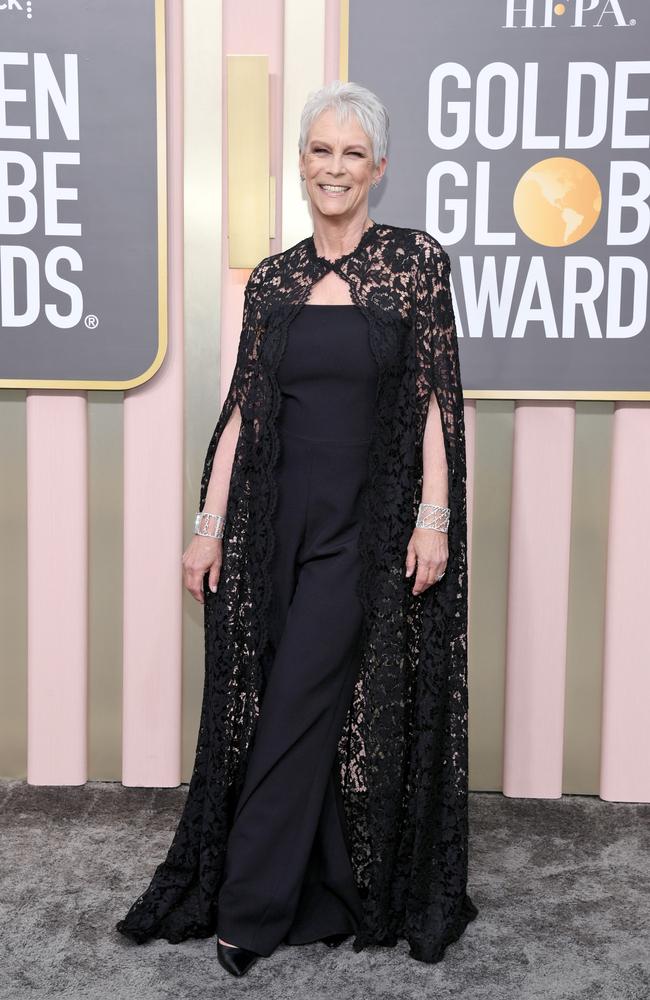 Movie icon, Jamie Lee Curtis arrives at the Golden Globe Awards. Picture: Getty Images