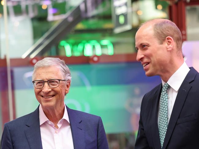 Prince William with Bill Gates at the event. Picture: Getty Images