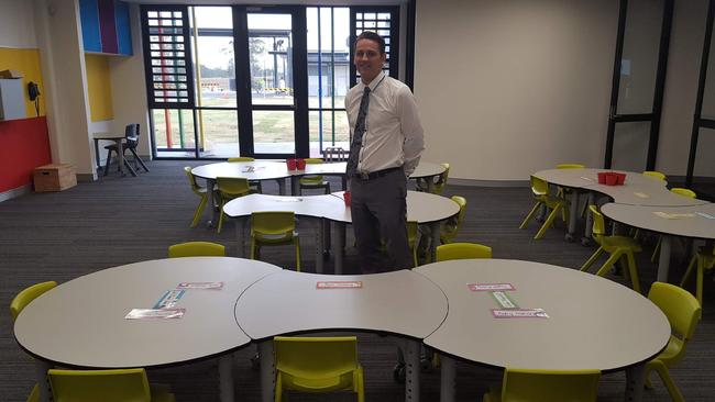 Head of the school, Joel Weekes, pictured in one of the two kindergarten classrooms. Picture: Luisa Cogno