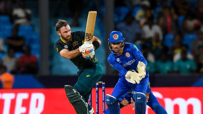 Glenn Maxwell played a lone hand. (Photo by Randy Brooks / AFP)