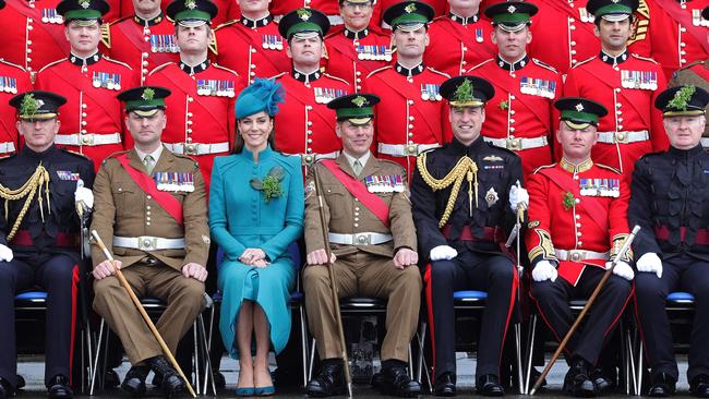 The royals pose for for Officers' and Sergeants' Mess photographs. Picture: Chris Jackson / POOL / AFP