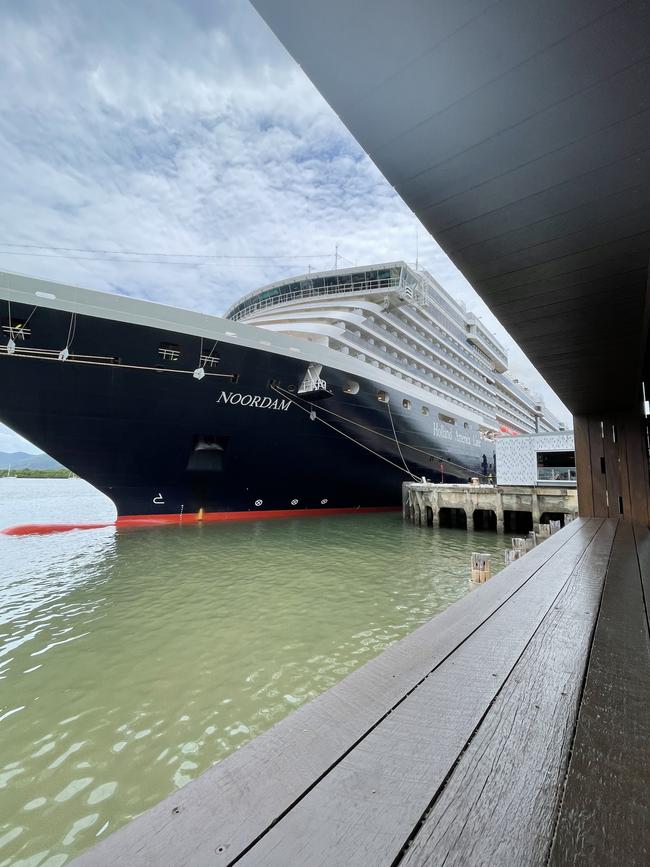 MS Noordam is a member of Holland America Line's Vista class at just under 300m in length this impressive ship can carry 1972 passengers on its journeys. Picture: Dylan Nicholson
