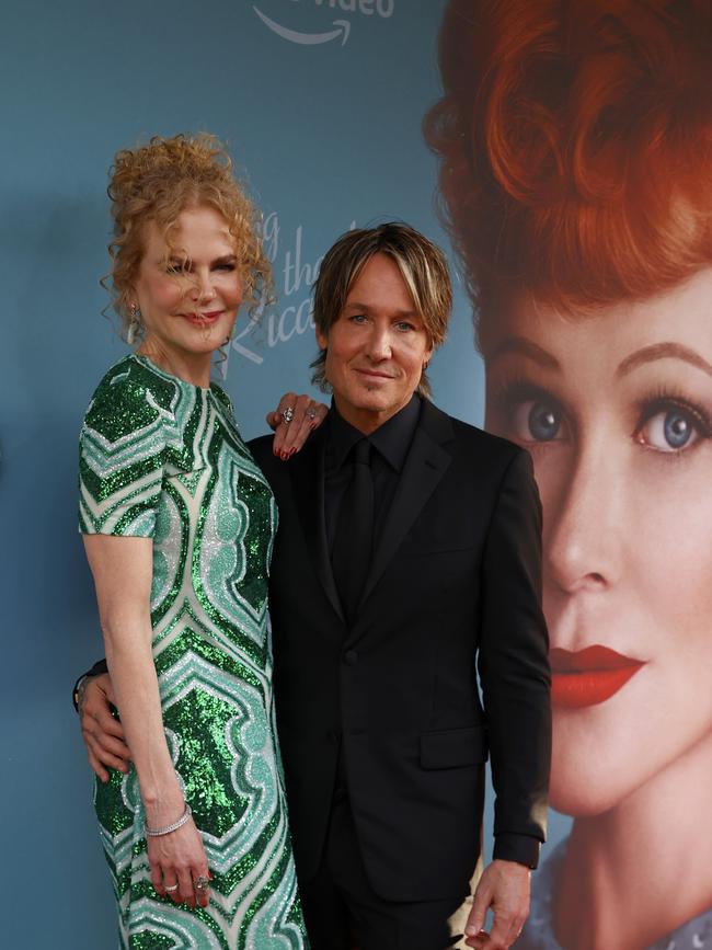 Nicole Kidman and Keith Urban on the red carpet for the Australian premiere of Being The Ricardos. Picture: Jonathan Ng