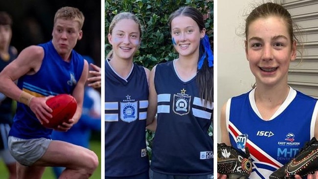 Named in Victorian sides, from left, Harvie Cooke, Bailee Martin, Charlotte Embelton and Maya Duane.