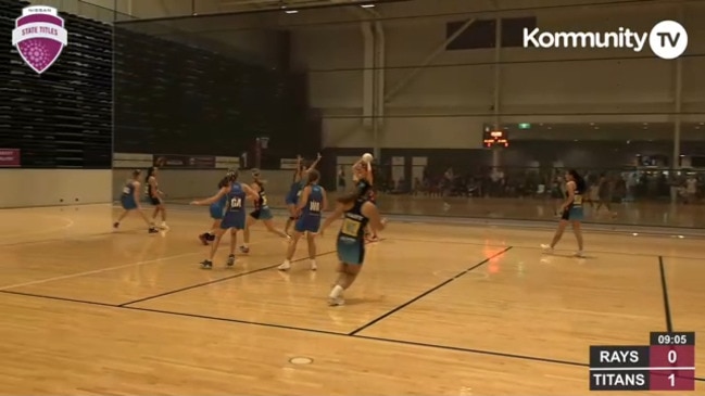 Replay: Netball Queensland State Age Titles - Mendi Rays North v Gold Coast Titans Netball (U16)