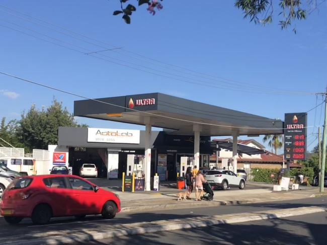 The Ultra service station in Pittwater Rd, Manly on Friday. It is already popular with local motorists for its cheaper petrol prices. Picture: Jim O’Rourke