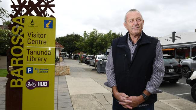 Barossa Council Mayor Michael ‘Bim’ Lange in front of the Barossa Information Centre. Picture: Mark Brake