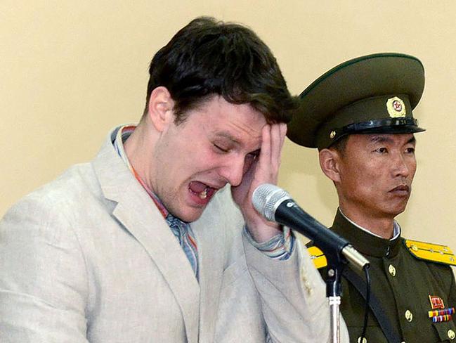 North Korea denied it had mistreated the young student but he was returned to the US in a coma. Picture: KCNA