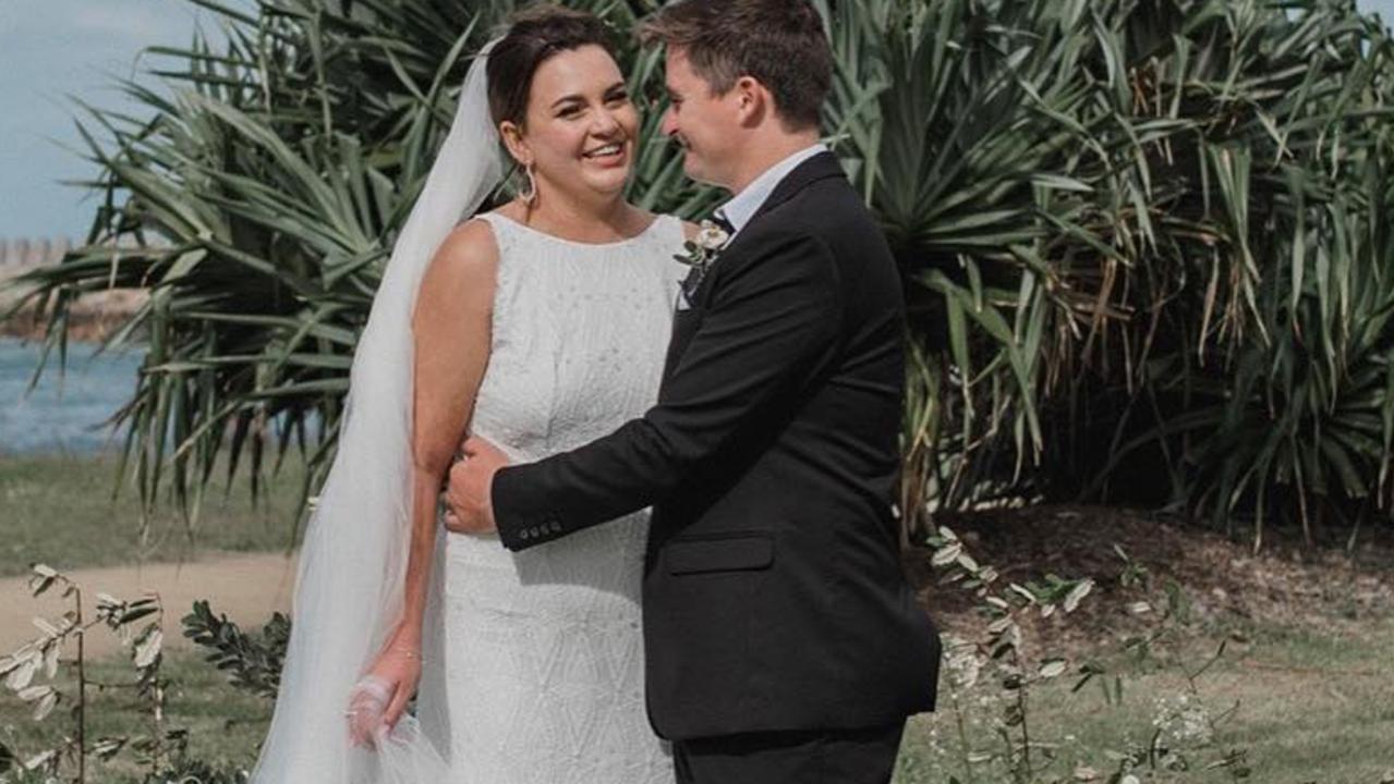 Katie Thompson and Tim married earlier this year. She is expecting their first child in January.