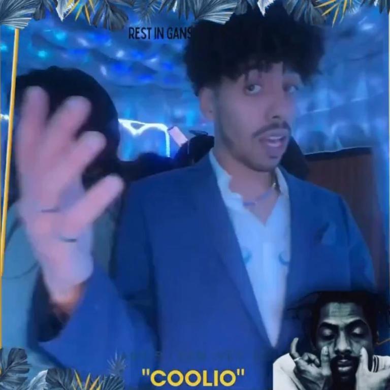 Coolio’s son Melan AKA Pharaoh Santana posted photos from Coolio’s funeral. Picture: Instagram / Klara Dykastova Von Steinsberg