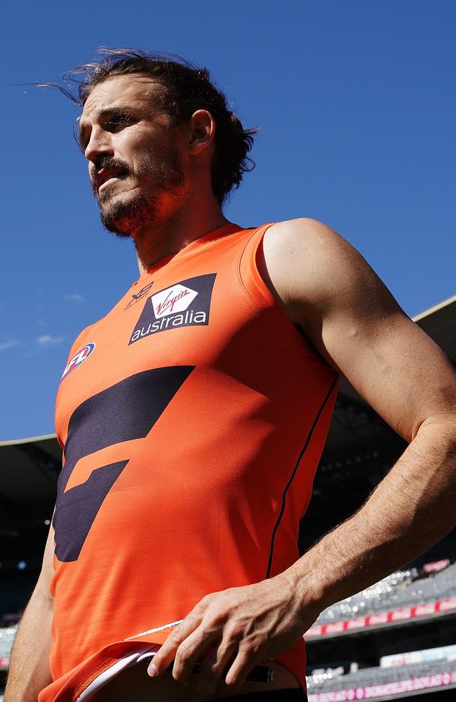 GWS Giants co-captain Phil Davis. Picture: AAP Image/Stefan Postles