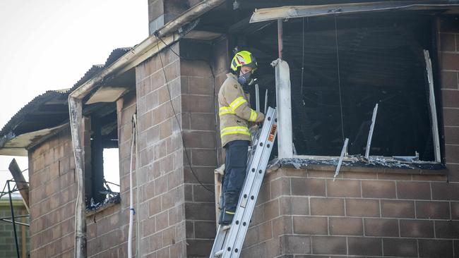 House fire in Devines Road, Glenorchy. Picture: Chris Kidd