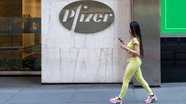 The Pfizer headquarters in New York. Picture: Getty Images