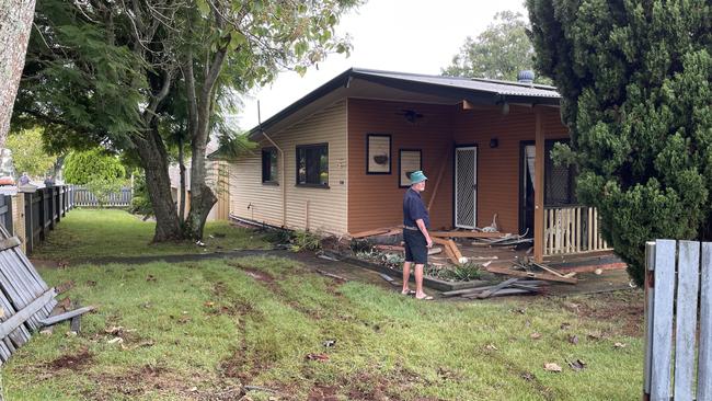 An MG station wagon ploughed into a house early Sunday morning. The driver was able to get out of the vehicle and was transported to Toowoomba Hospital. Picture: Christine Schindler