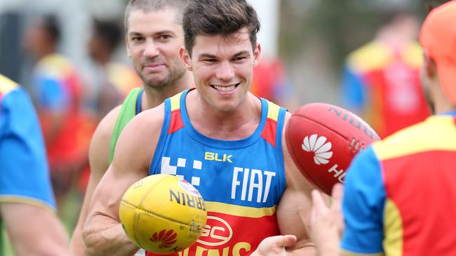 Jaeger O'Meara at Gold Coast training. Picture: Richard Gosling