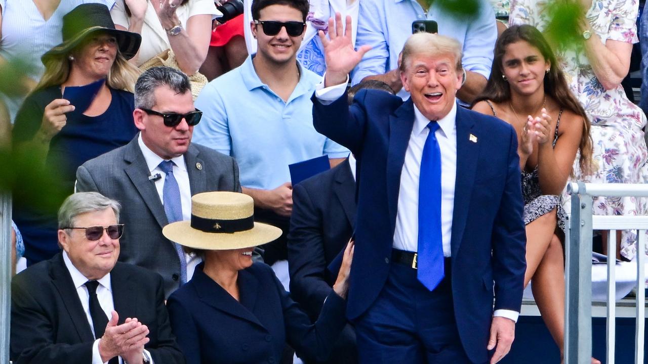 Mr Trump at the graduation. Picture: Giorgio Viera/AFP