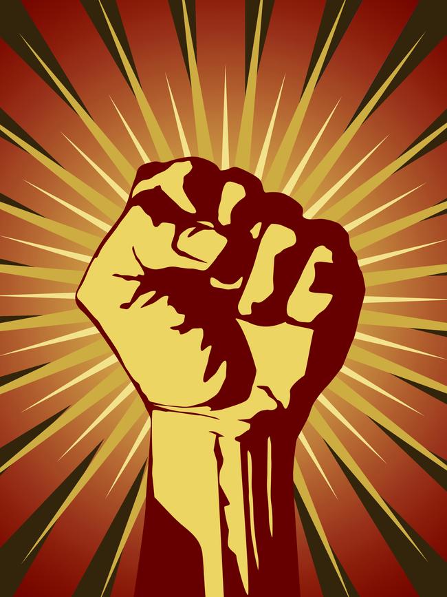 Communist style raised fists symbols are increasingly being revived as part of the pro Marxist woke agenda. Picture: ThinkStock