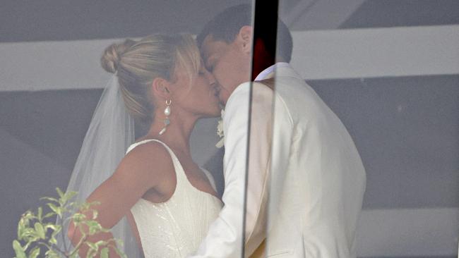 Jimmy and Holly Nicholson’s wedding at his parents place in Palm Beach. Picture: Adam Yip